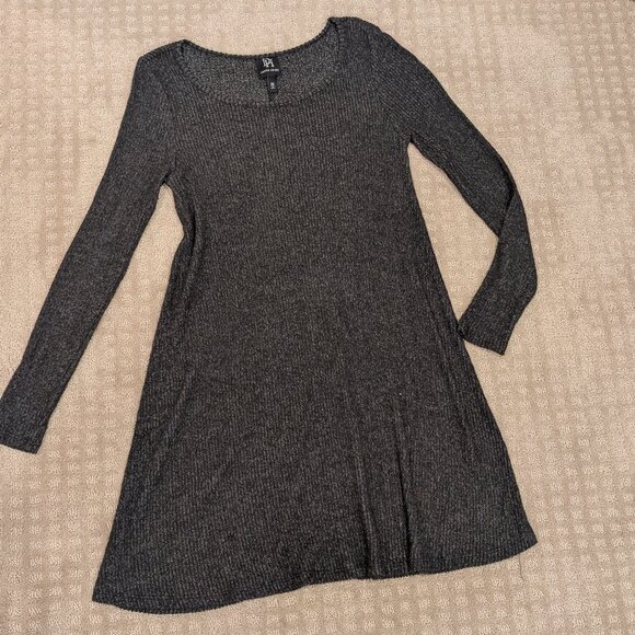 Derek Heart Charcoal Gray Super Soft Mini Dress Long Tee - Women's sz M - Picture 1 of 5